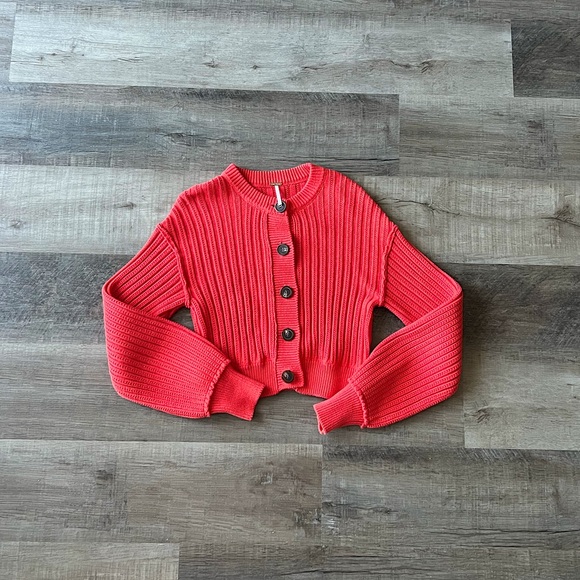 Free People Sweaters - FREE PEOPLE Cardi in a beautiful watermelon colour🍉